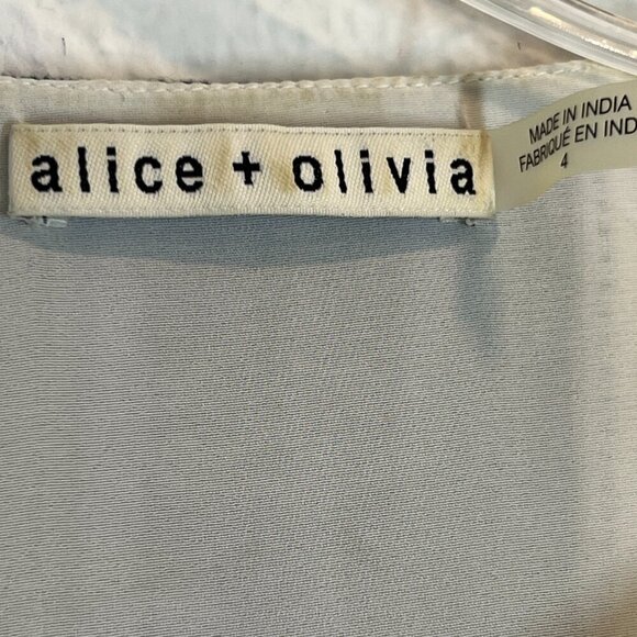 Alice and Olivia Mini Dress Boho Embroidered Tassels 4 - Picture 8 of 11